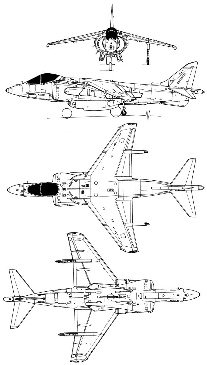Boeing AV-8B Harrier II Diagram